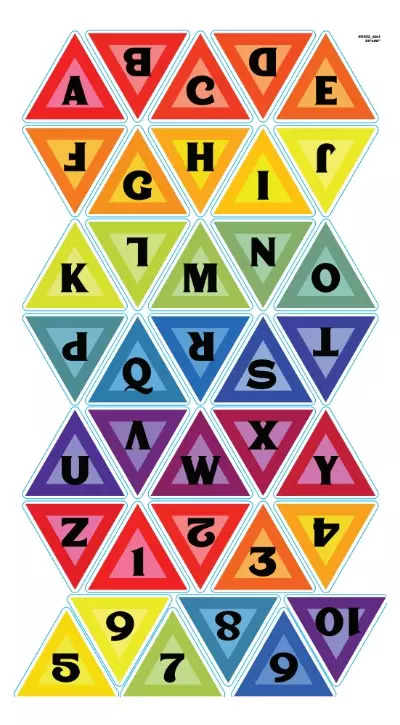 Sensory Graphics - Triangles Alphabet and Numbers