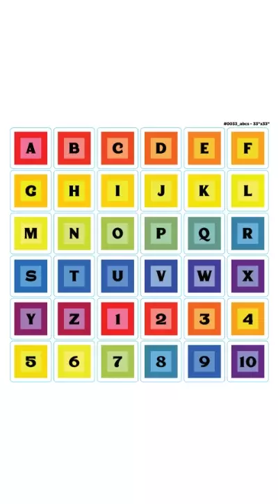 Sensory Graphics - Squares Alphabet and Numbers